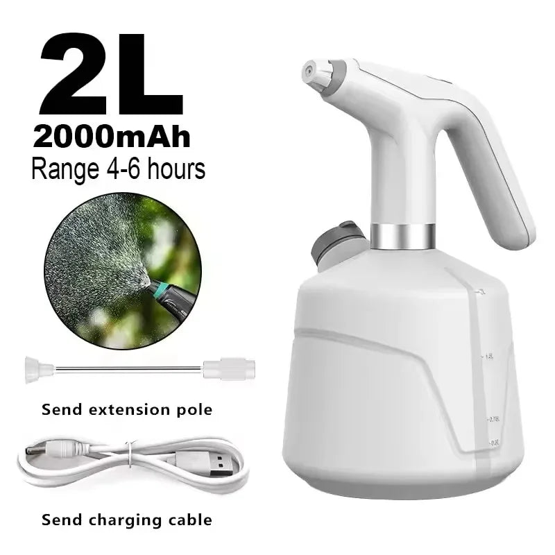 2L Electric Agricultural Sprayer Pesticide Spraying Garden Watering Disinfection Filling Irrigation Garden Tools Peaceful Pleasures Health and Wellness White 2L
