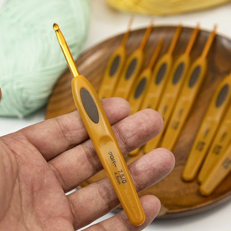 8Pcs Handmade Crochet Hook Set Stitches Sewing Tool Home Knitting Needles Aluminum Alloy DIY Portable Peaceful Pleasures Health and Wellness