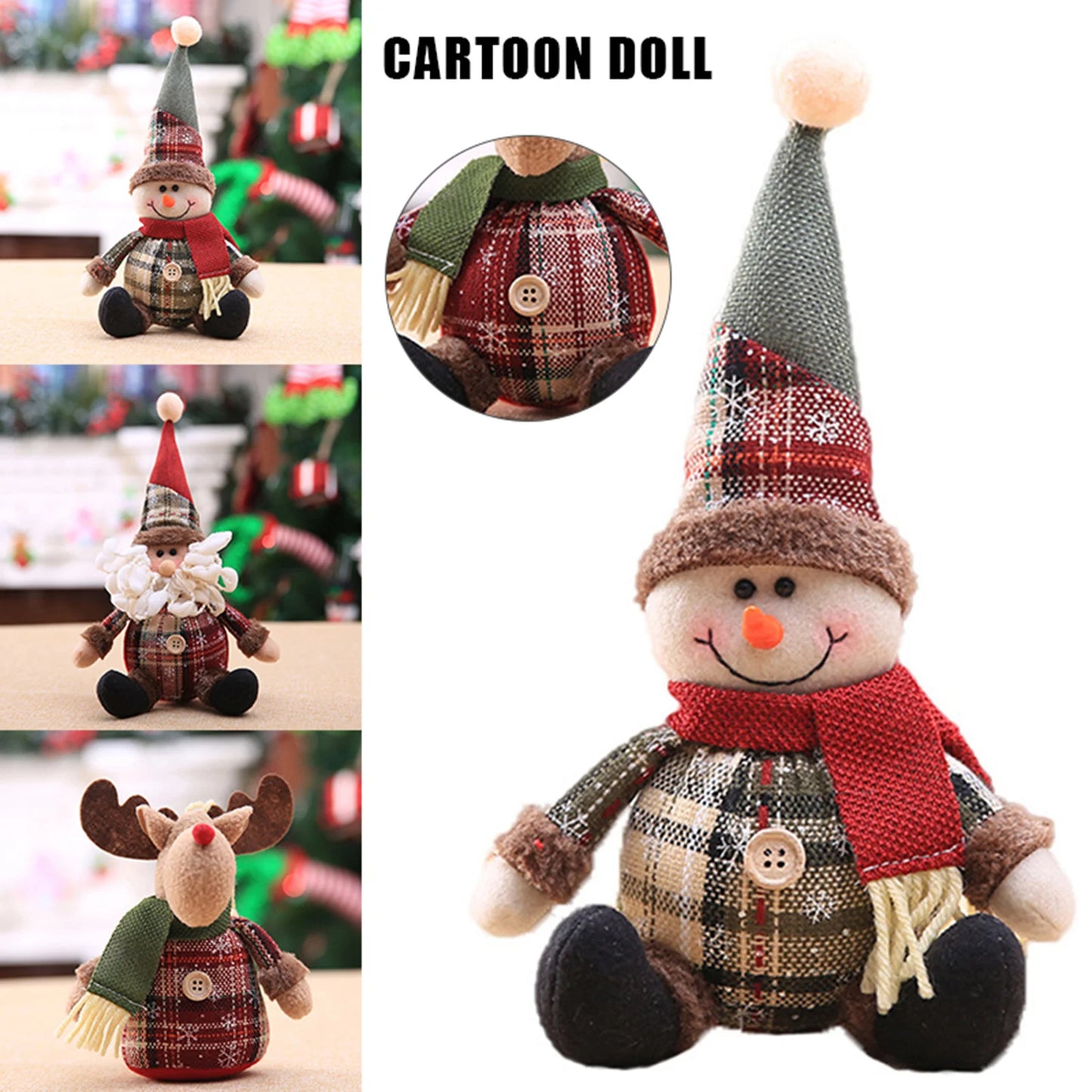 Christmas Tree Hanging Dolls Christmas Snowman Element Decor for Family Friend Christmas Gift Peaceful Pleasures Health and Wellness