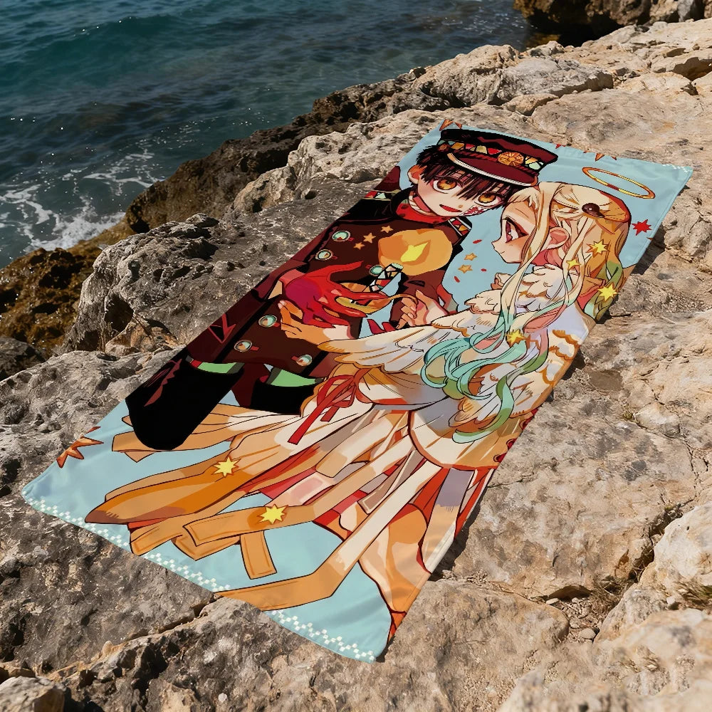 Hanako Kun Quick-Dry Microfiber Beach Towel | 11 Sizes Microfiber Beach Towel Peaceful Pleasures Health and Wellness