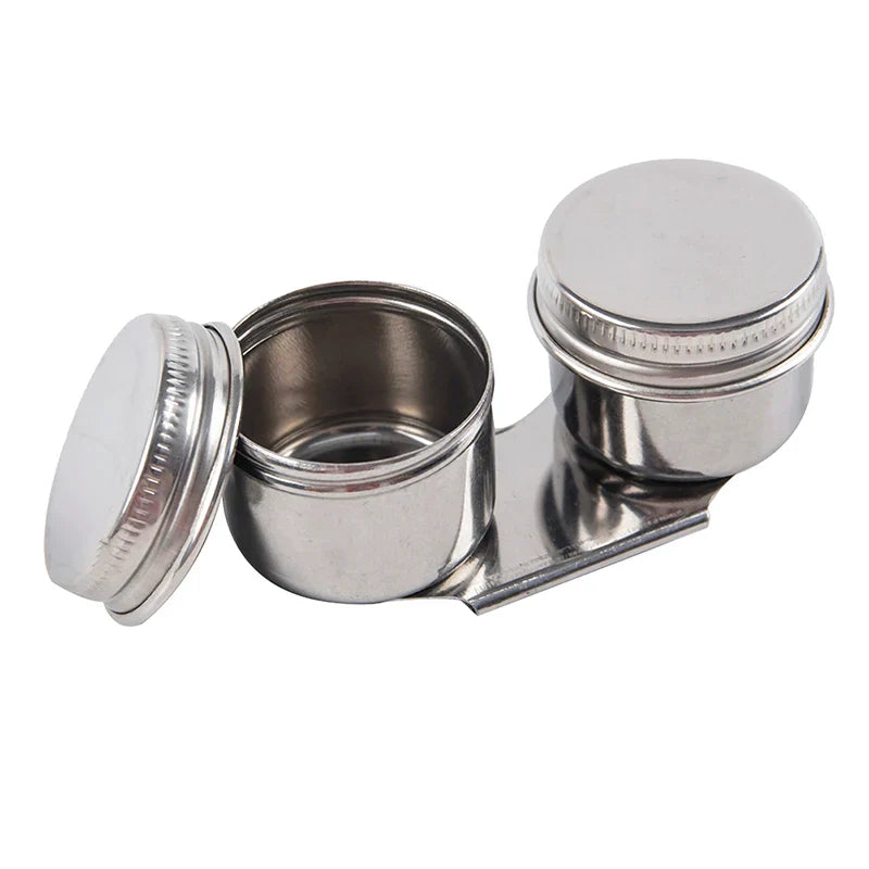 Stainless Steel Double Palette Cup with Lid | Oil Painting