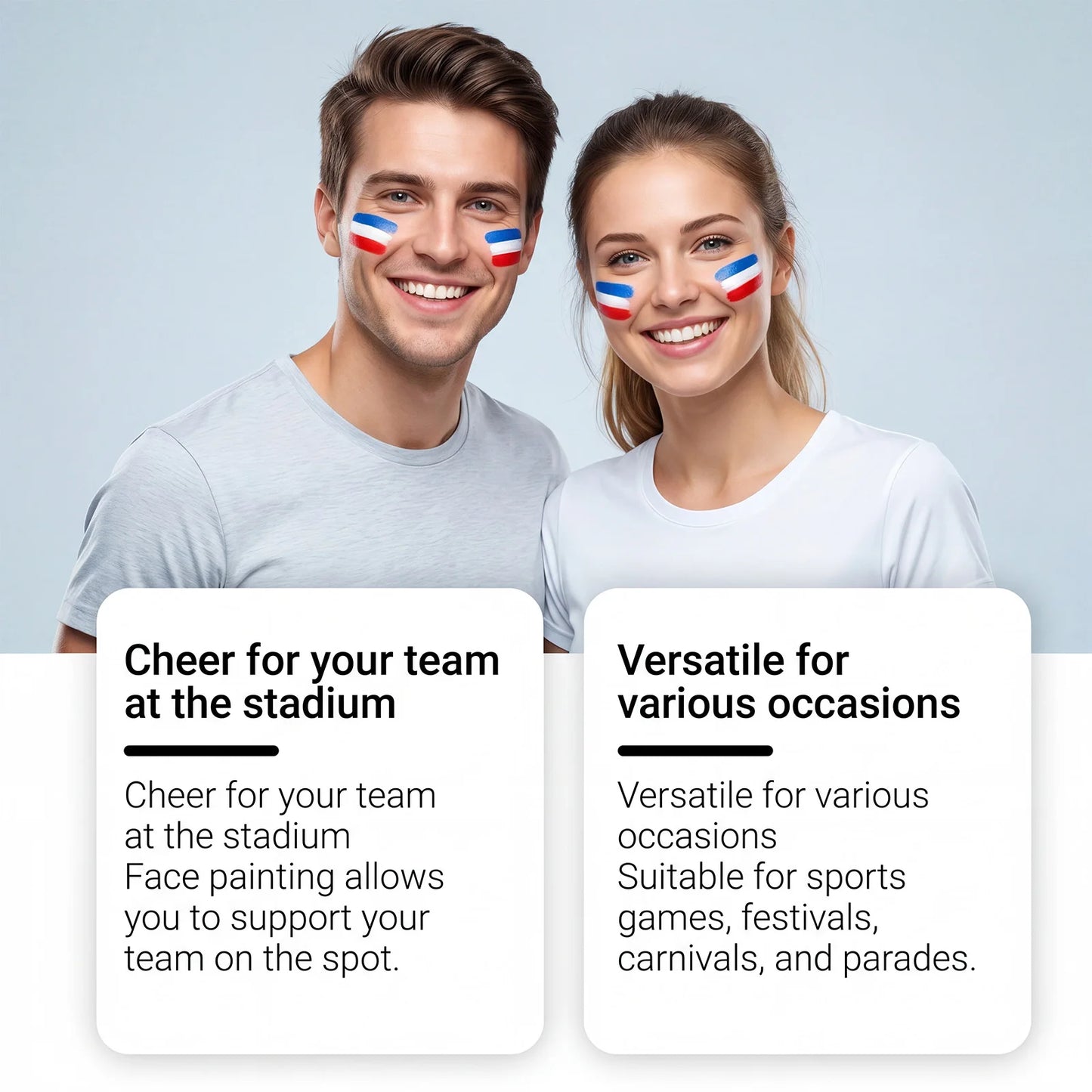 Sports Fan Body Paint Markers | 12 Colors, Quick-Dry Face & Body