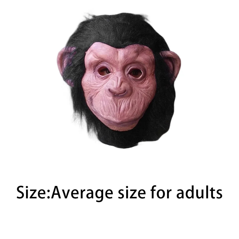 Deluxe Chimp Latex Full Head Mask | Halloween Monkey Cosplay