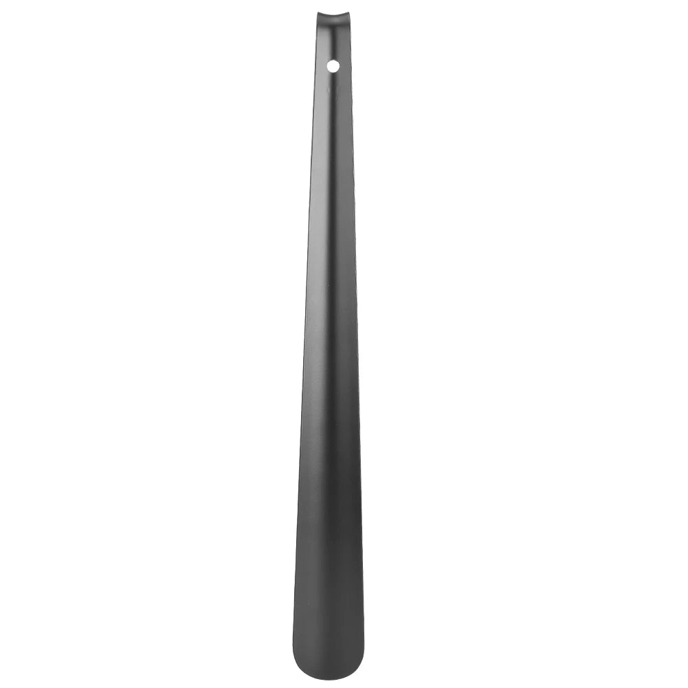 Shoe Helper Portable Stainless Steel Travel Shoe Horn Long Handle Black 42cm for Home for Travel Peaceful Pleasures Health and Wellness Default Title