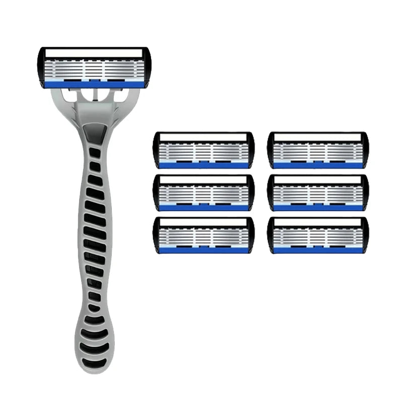 6-Blade Classic Safety Razor – Men's & Women's Manual Shaver
