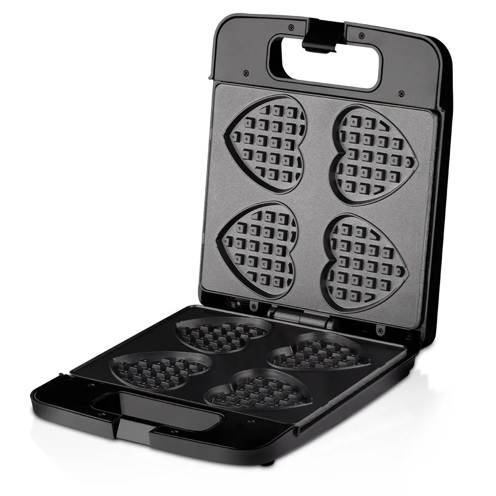 Heart Shaped Waffle Maker 1400W – 4 Nonstick Heart Waffles