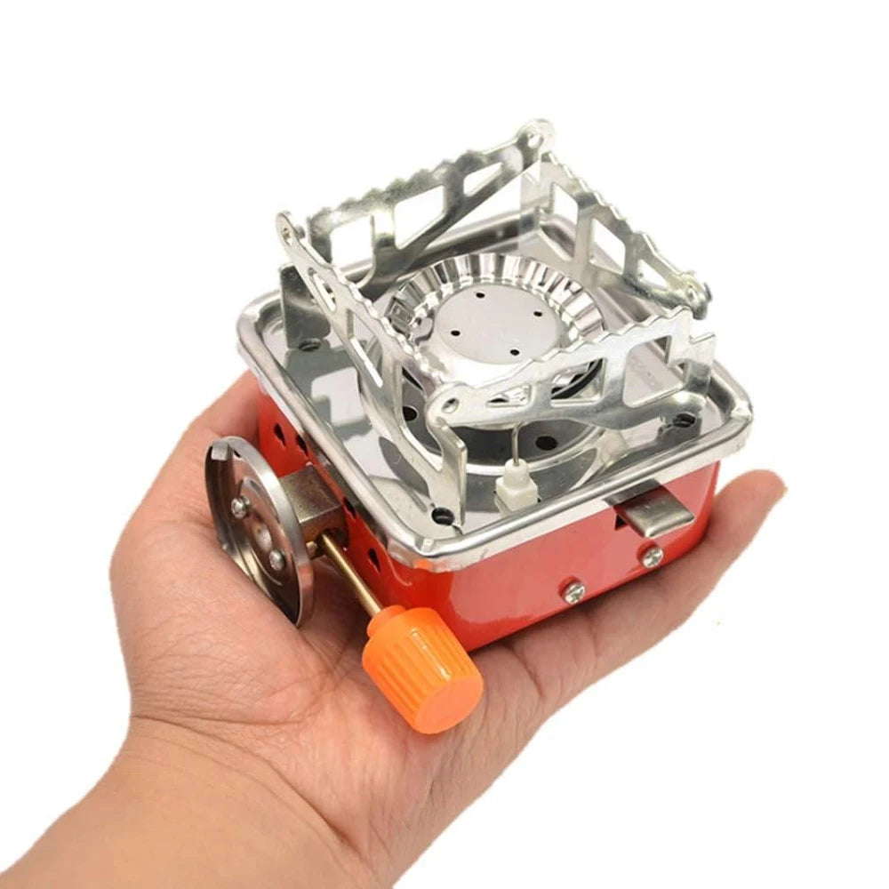 Portable Burner Camping Foldable Windproof Outdoor Gas Tank Stove for Backpacking Camping Hiking Picnic BBQ Cooking Equipment Peaceful Pleasures Health and Wellness