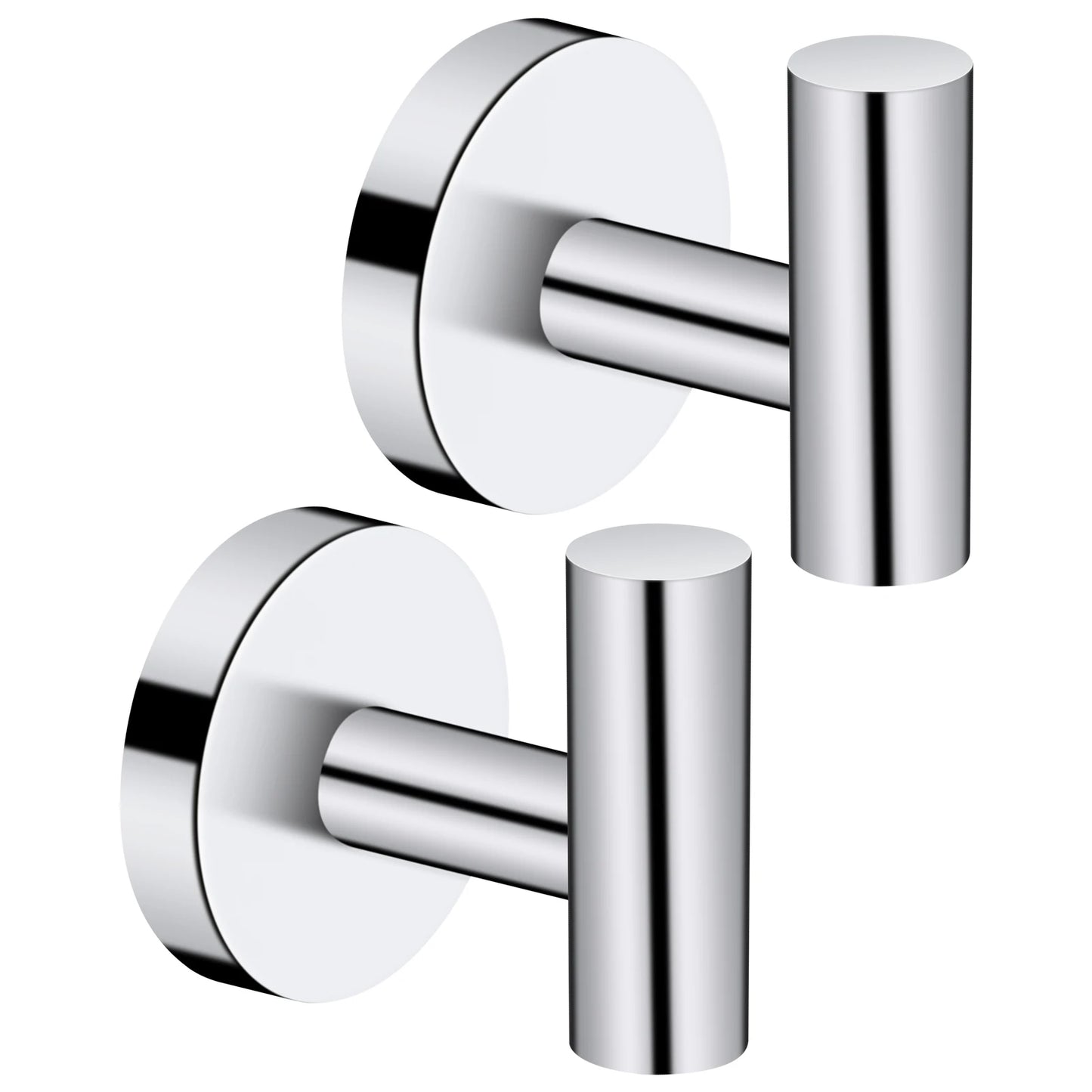 2Pcs Bathroom Towel Hooks Coat Hooks SUS 304 Stainless Steel Lavatory Wall Mount Heavy Duty Wall Hook for Bathroom Kitchen Hotel Peaceful Pleasures Health and Wellness Bright color