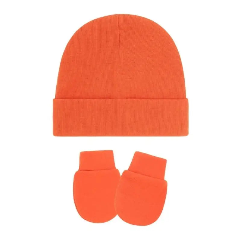 Cotton Newborn Baby Hat & Mittens Set – Soft Knit, 0–12 Mo
