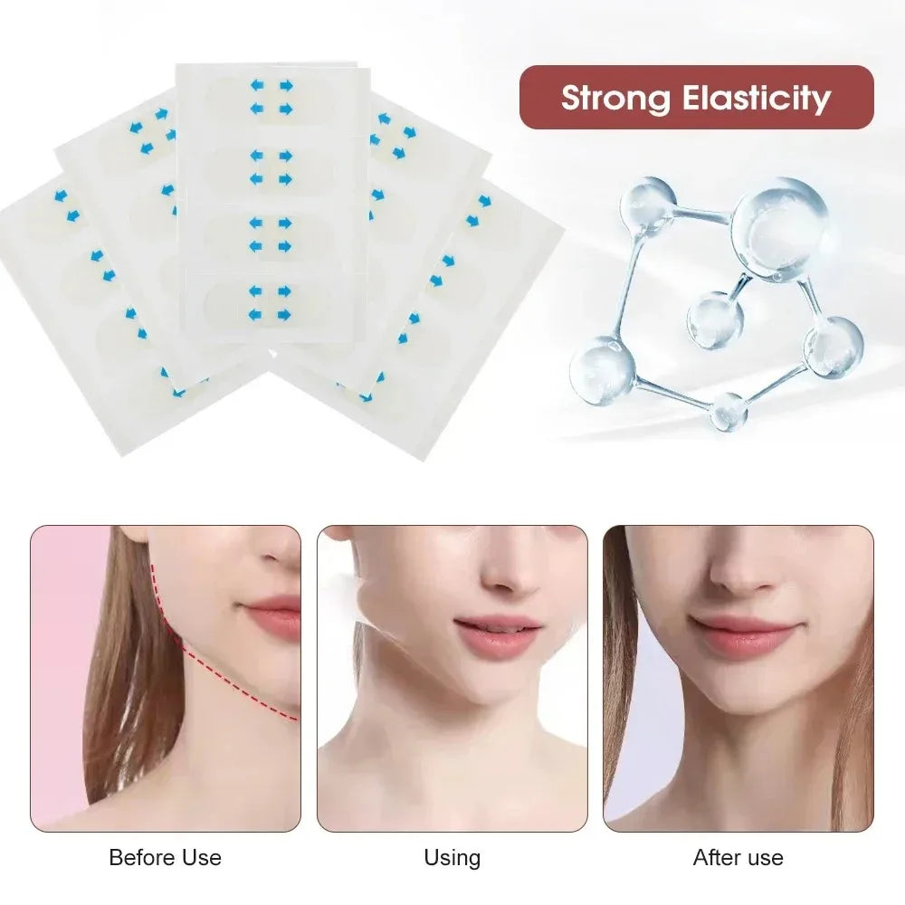 40-120PCS V-Shape Face Wrinkle Sagging Skin Adhesive Tape Lifting Face Stickers Invisible Transparent Thin Face Patche Lift Tool Peaceful Pleasures Health and Wellness