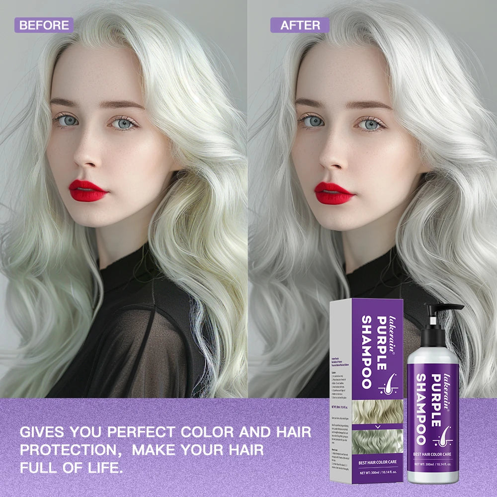 Purple Hair Dye Shampoo for Blonde to Cover Gray Non-irritating Hair Fading Yellow After Bleach Hair Shampoo Gray Hair Remedy Peaceful Pleasures Health and Wellness