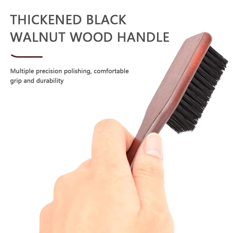 Barber Prefessional Wooden Handle Boar Bristle Cleaning Brush Soft Beard Cleaning Brush Men Barber Beard Shaving Tool Peaceful Pleasures Health and Wellness