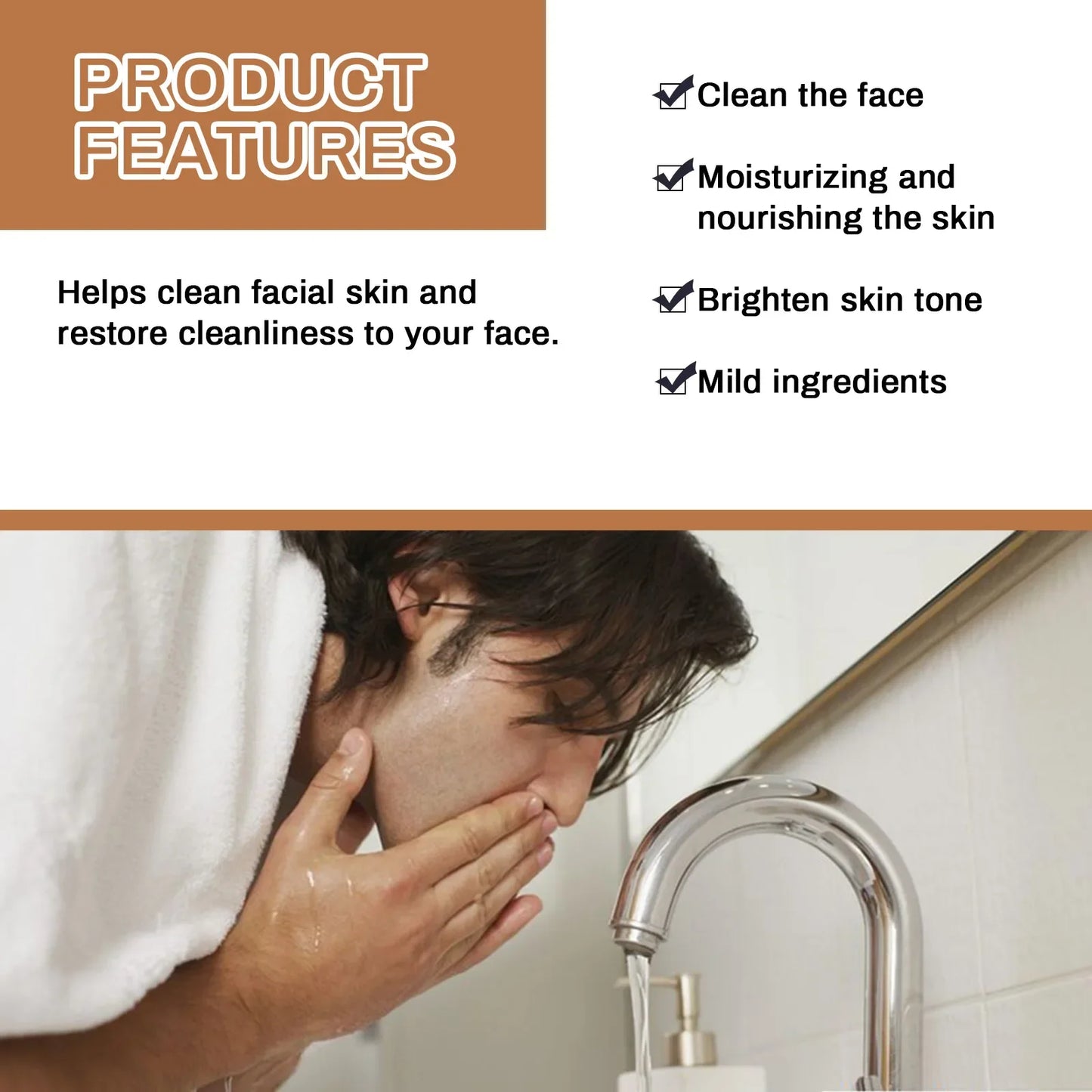 East Moon Men's Face Wash – Oil Control, Brightening & Deep Cleanse