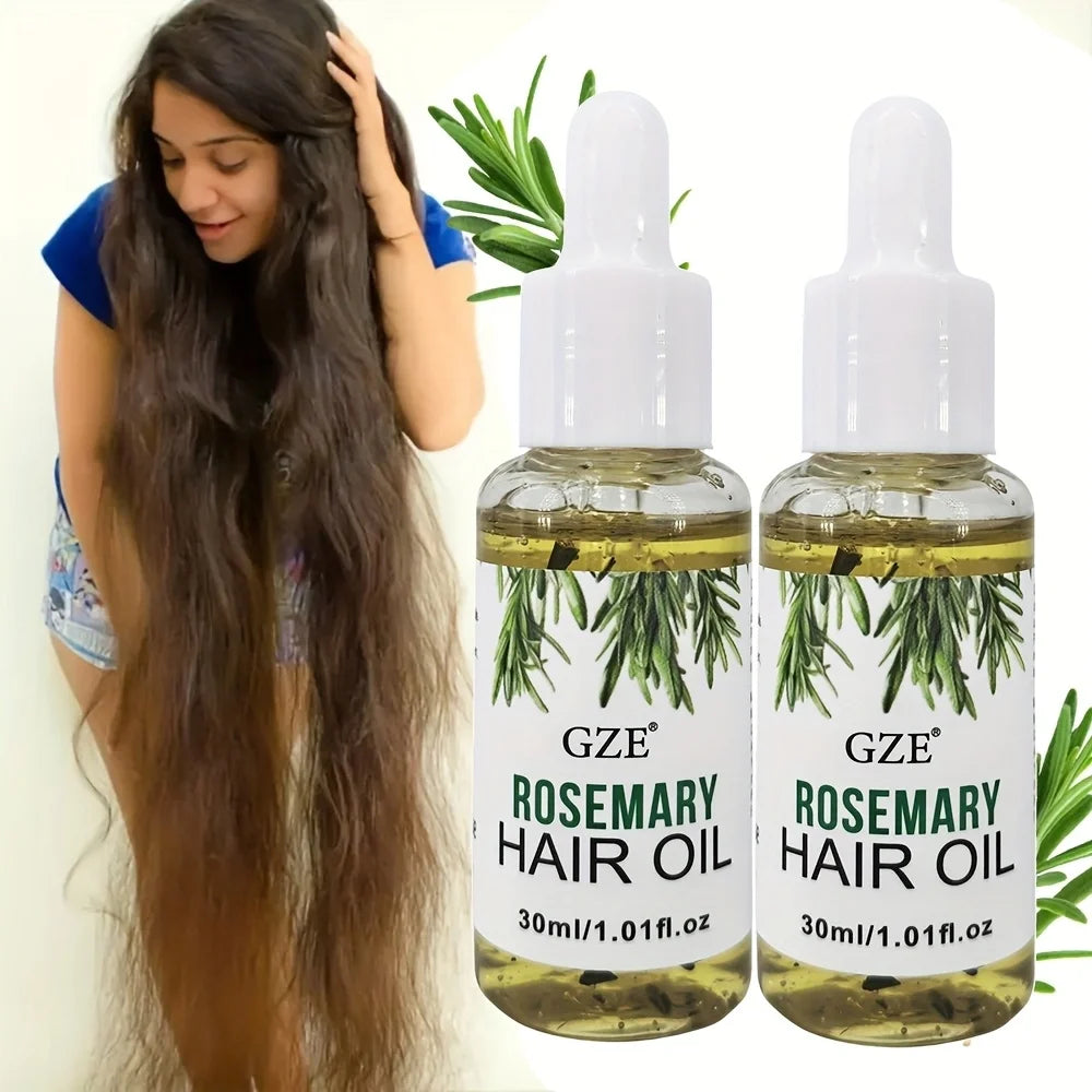GZE Rosemary Oil for Hair & Scalp – All Types, 2×30ml Rosemary Scalp Hair Oil Peaceful Pleasures Health and Wellness