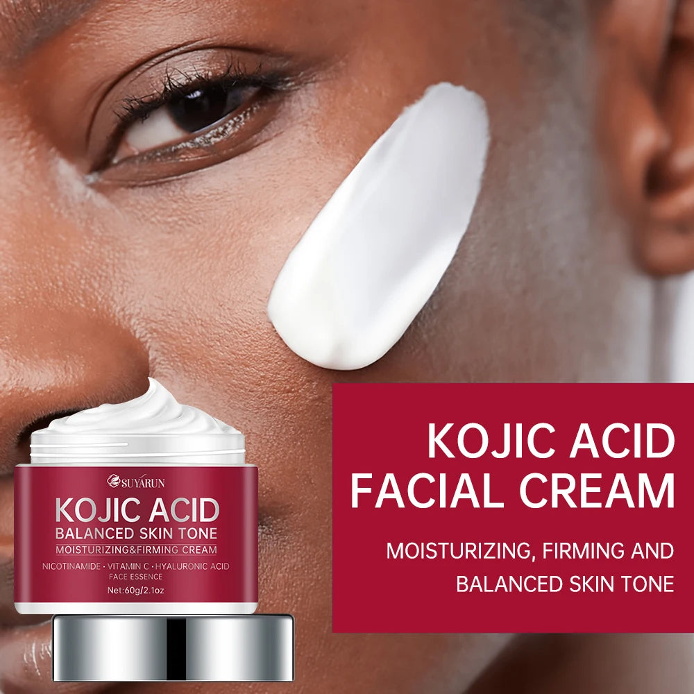 SUYARUN Kojic Acid Cream & Vitamin B3 Serum Combo - Brightening Dark Spot Corrector, Anti-Aging Skincare Set, Glowing Skin Care. Peaceful Pleasures Health and Wellness