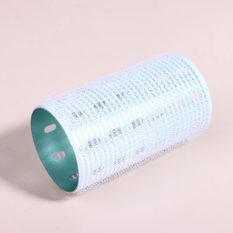 Color Aluminum Core Self-adhesive Hair Roll 5*9cm Pure Nylon Hook And Loop Roller Self Grip Styling Hot Thermal Volume Curler Peaceful Pleasures Health and Wellness white Mint green