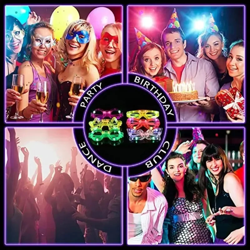 LED Glow in the Dark Glasses Bulk – Party Favors Kids & Adults
