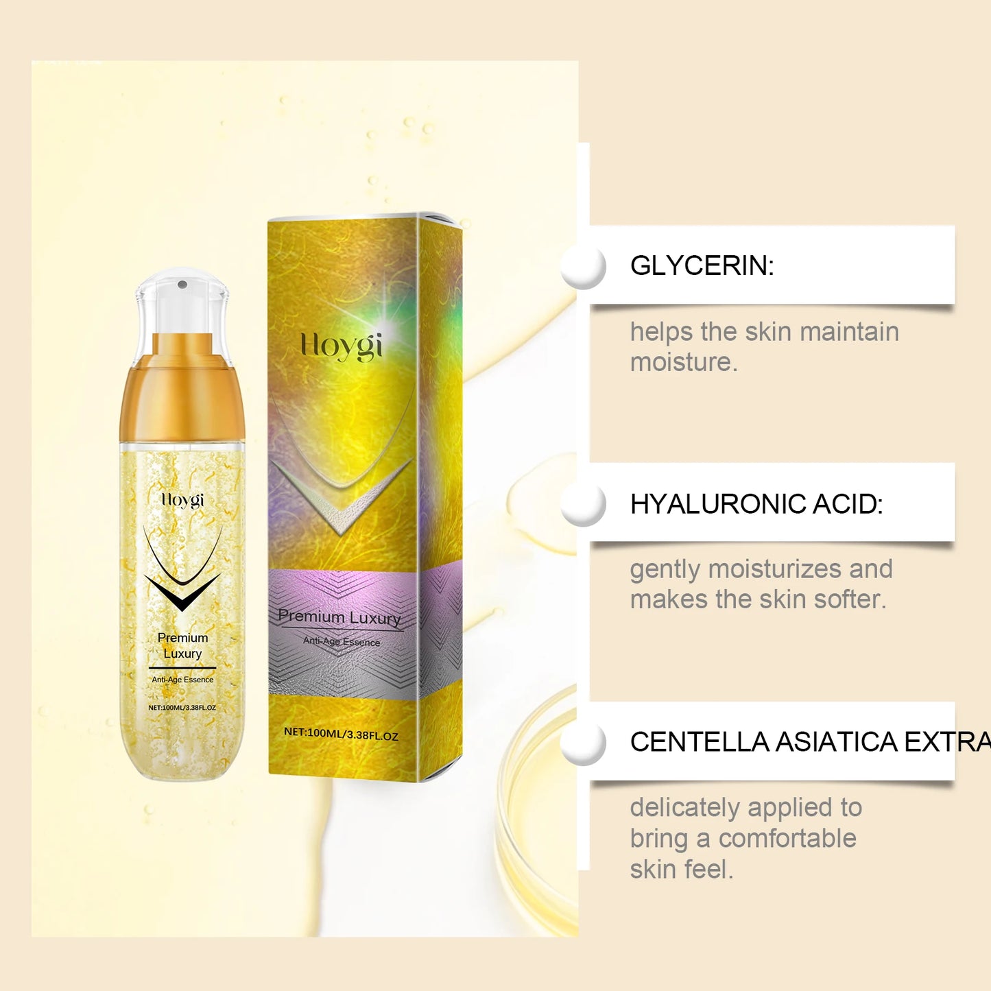 Hoygi Brightening Facial Essence | Hydrating Glow Serum 100ml