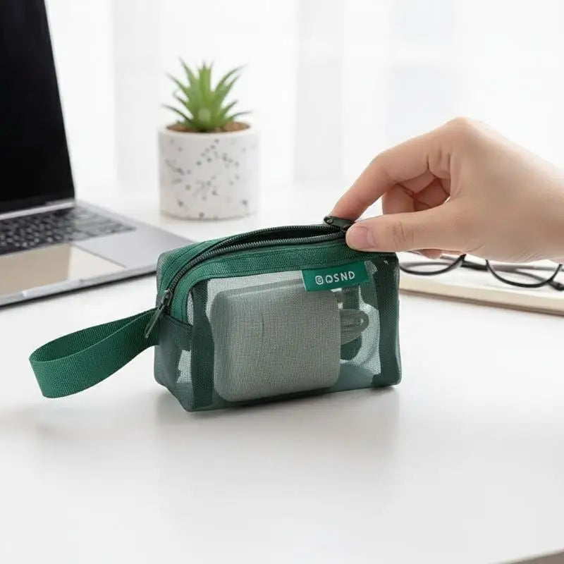 6-Piece Transparent Mesh Travel Organizer Pouches | Storage Set
