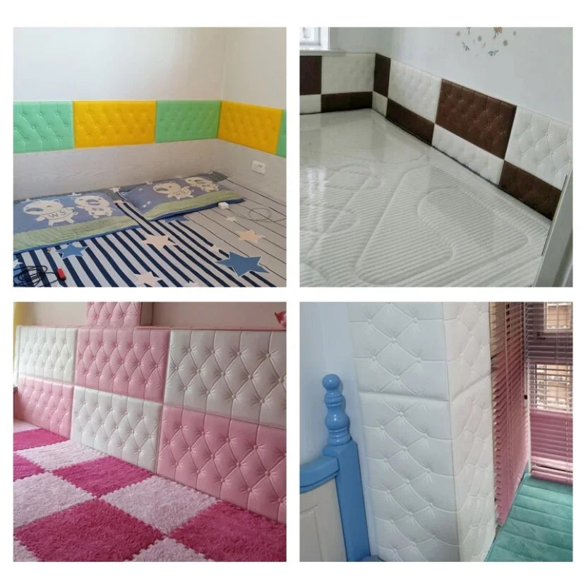 Thickened self-adhesive 3D wall sticker wallpaper tatami anti-collision wall pad children's bedroom living room soft foam pad Peaceful Pleasures Health and Wellness