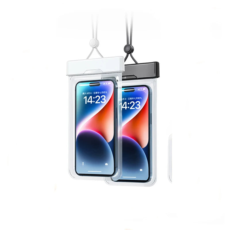 Swimming Phone Waterproof Bag Touch Screen Swimming Hot Spring Rafting Diving Suit Lanyard Neck Strap Sealed Transparent Bag Peaceful Pleasures Health and Wellness