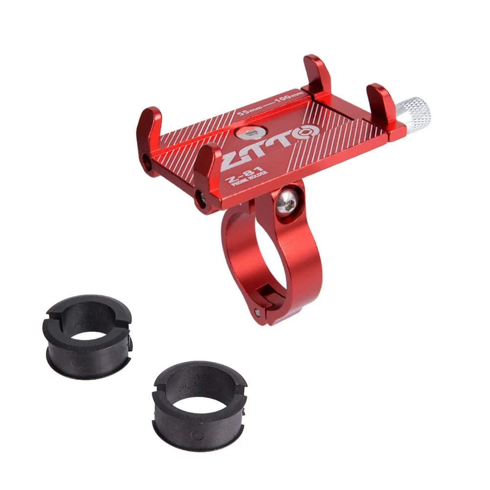 Bicycle Phone Holder 360° Rotation Aluminum Alloy MTB Bike Phone GPS Bracket Scooter Motorcycle Handlebar Mount Cell Phone Stand Peaceful Pleasures Health and Wellness Red C