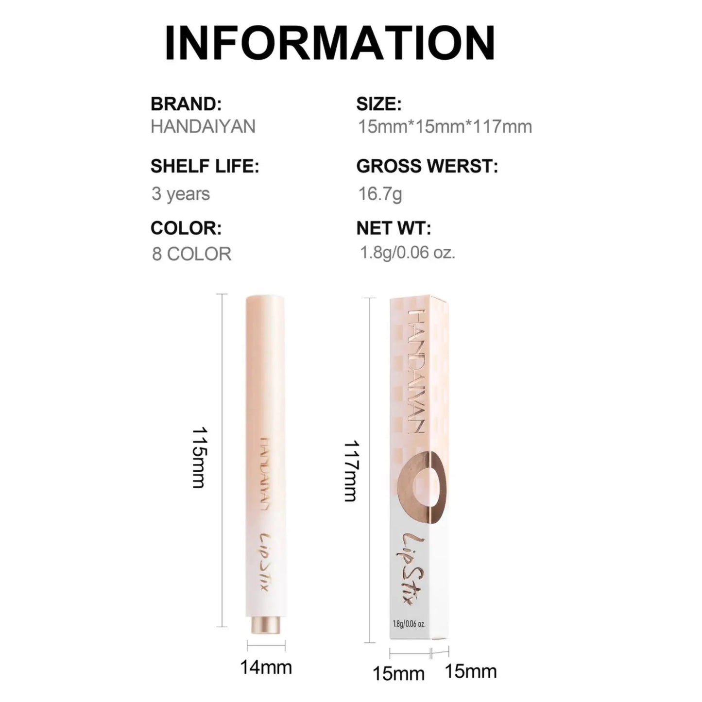 Handaiyan Press-On Jelly Mirror Lip Gloss – Long-Lasting Tint