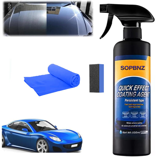 Ceramic Paint Sealant Ceramic Coating Maximum Gloss Shine Wax Extremely Hydrophobic Ceramic Spray Coating for Cars Peaceful Pleasures Health and Wellness 500ml set