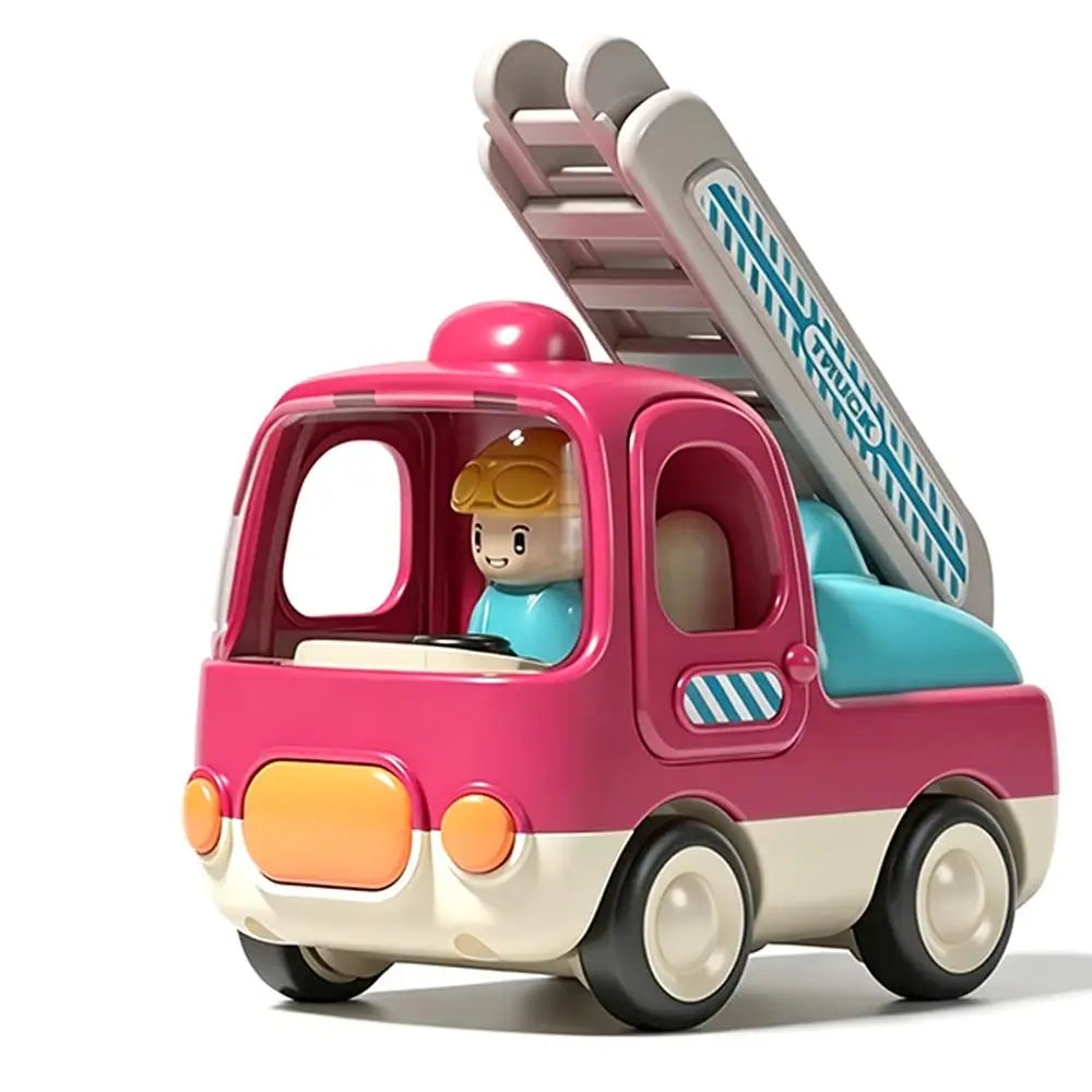 Cartoon Car Toys Dump Truck Mixer Excavator Ladder Helicopter