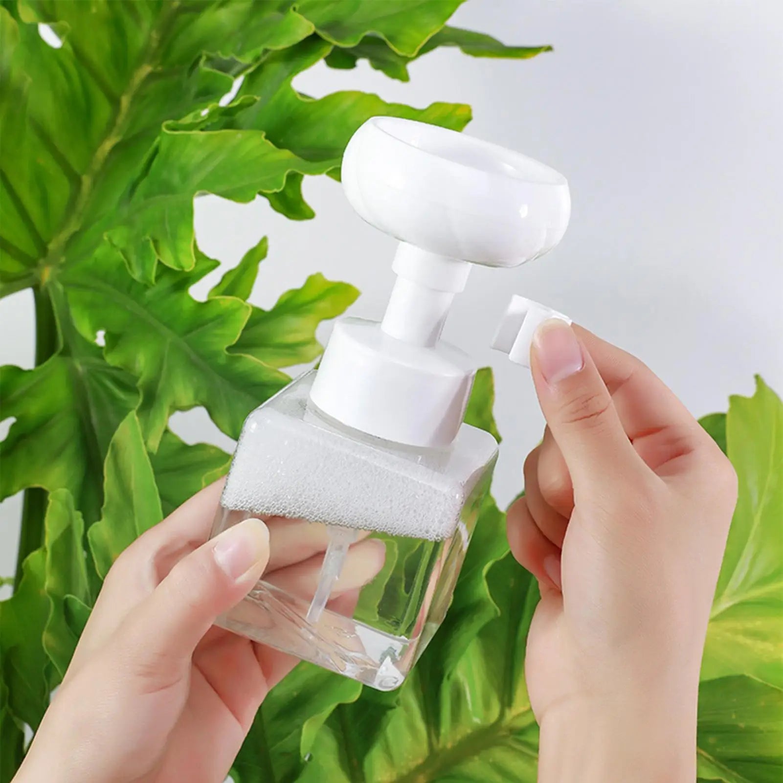 250/450ml Flower Soap Dispenser Bottle Empty Foaming Pump Container Decorative Refillable Bottle for DIY, Kitchen Bathroom Peaceful Pleasures Health and Wellness