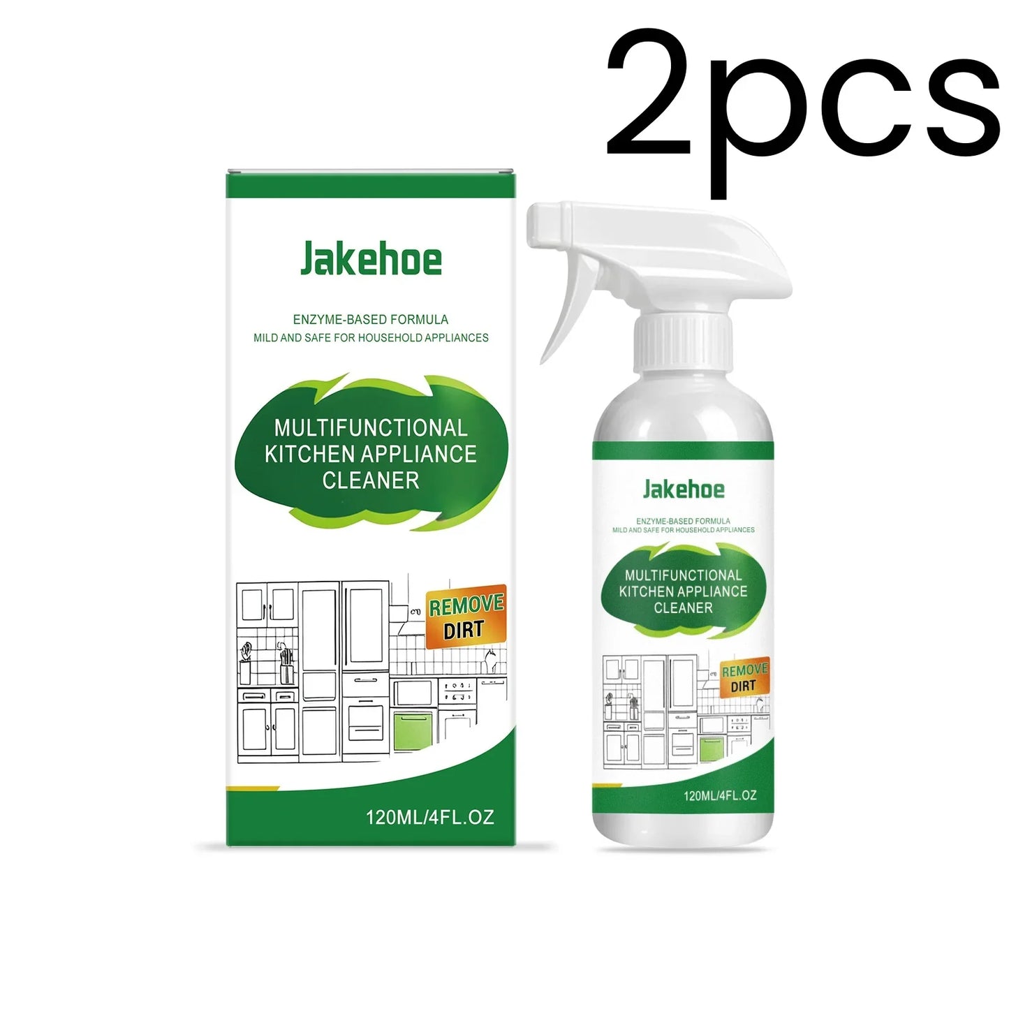Jakehoe Kitchen Degreaser Spray – Powerful Grease Remover 120ml