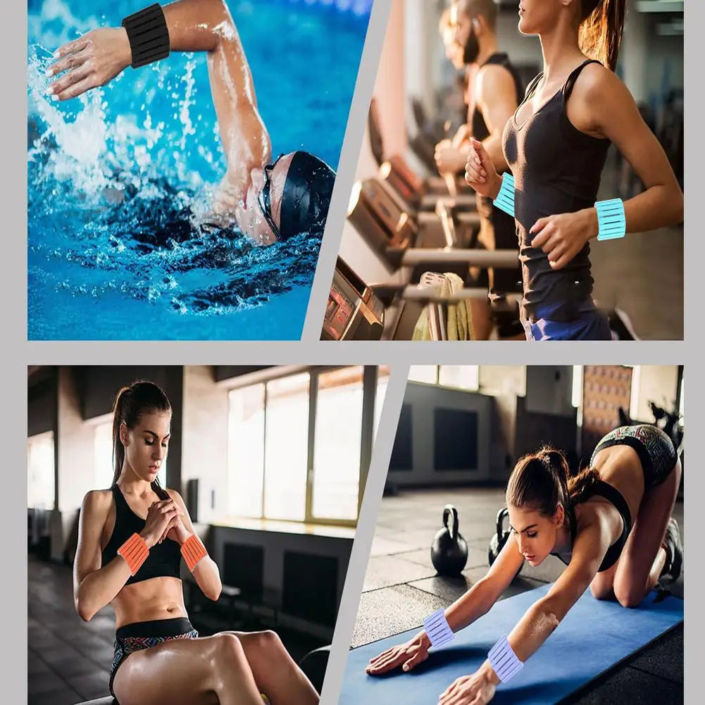 Silicone Weight-bearing Wristband Magnetic Silicone Weight-bearing Wristband 2LB Fitness Exercise Ankle Weights Arm Binding Peaceful Pleasures Health and Wellness
