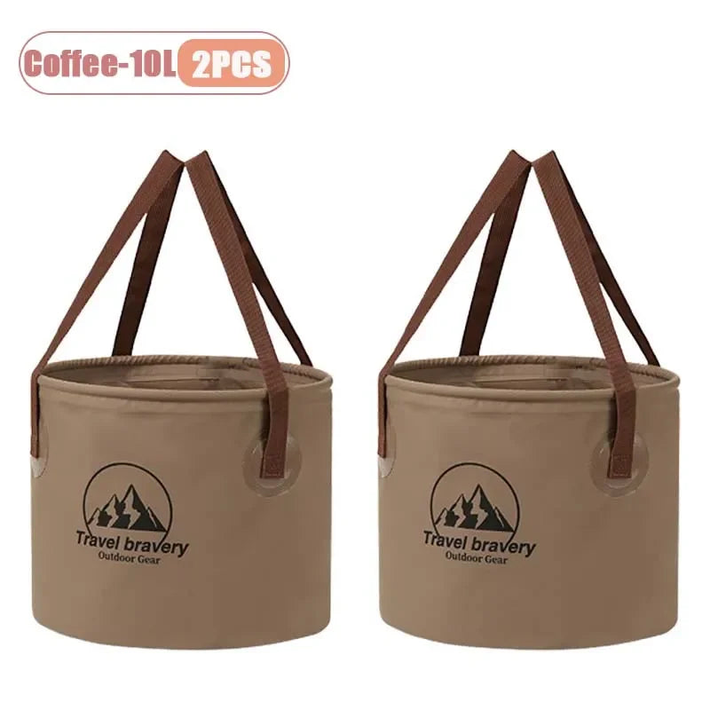 Collapsible Camping Bucket 5/10/20L – Foldable Waterproof
