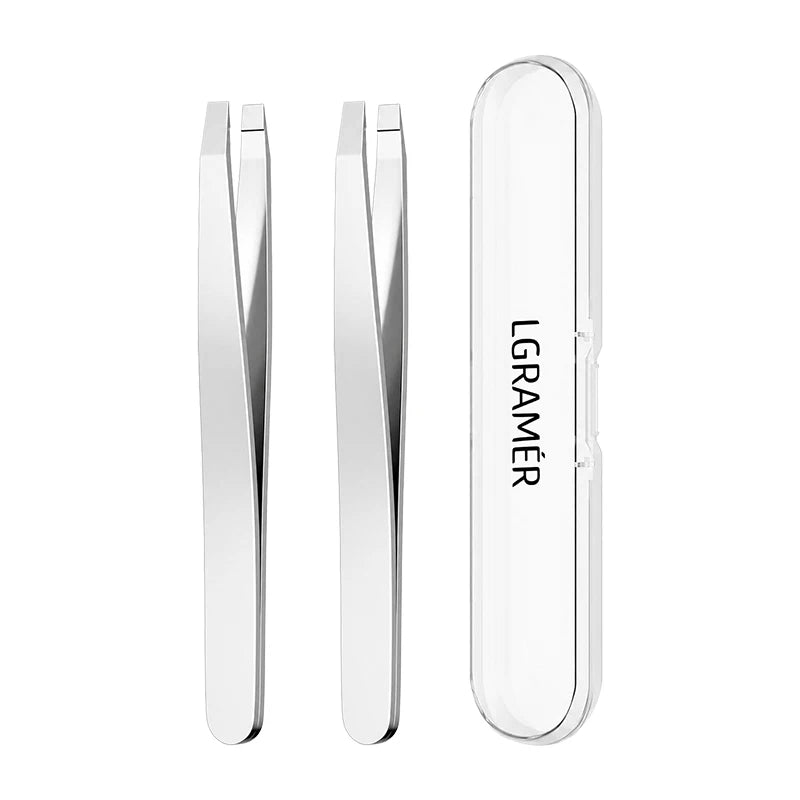 Precision Slant Eyebrow Tweezers | Facial Hair & Blackhead Removal