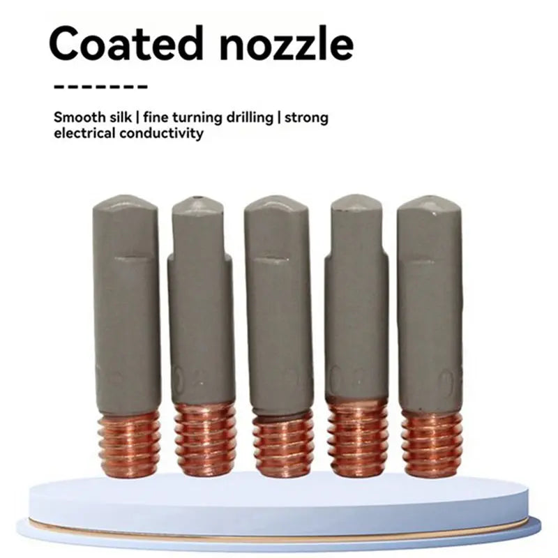 A36T-60Pcs MB15AK Welding Nozzle Tips Coating Protect M6 Gas Nozzle Tip 0.8Mm MIG Welding Tool Parts Peaceful Pleasures Health and Wellness