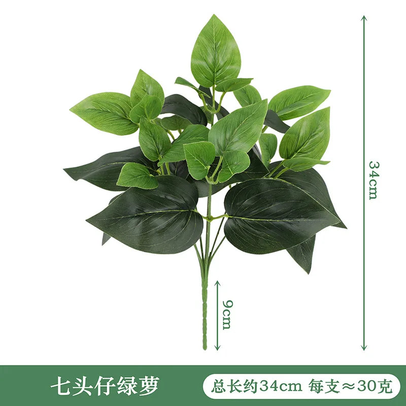 Artificial Silk Taro & Dieffenbachia Leaf Plant – Home Decor