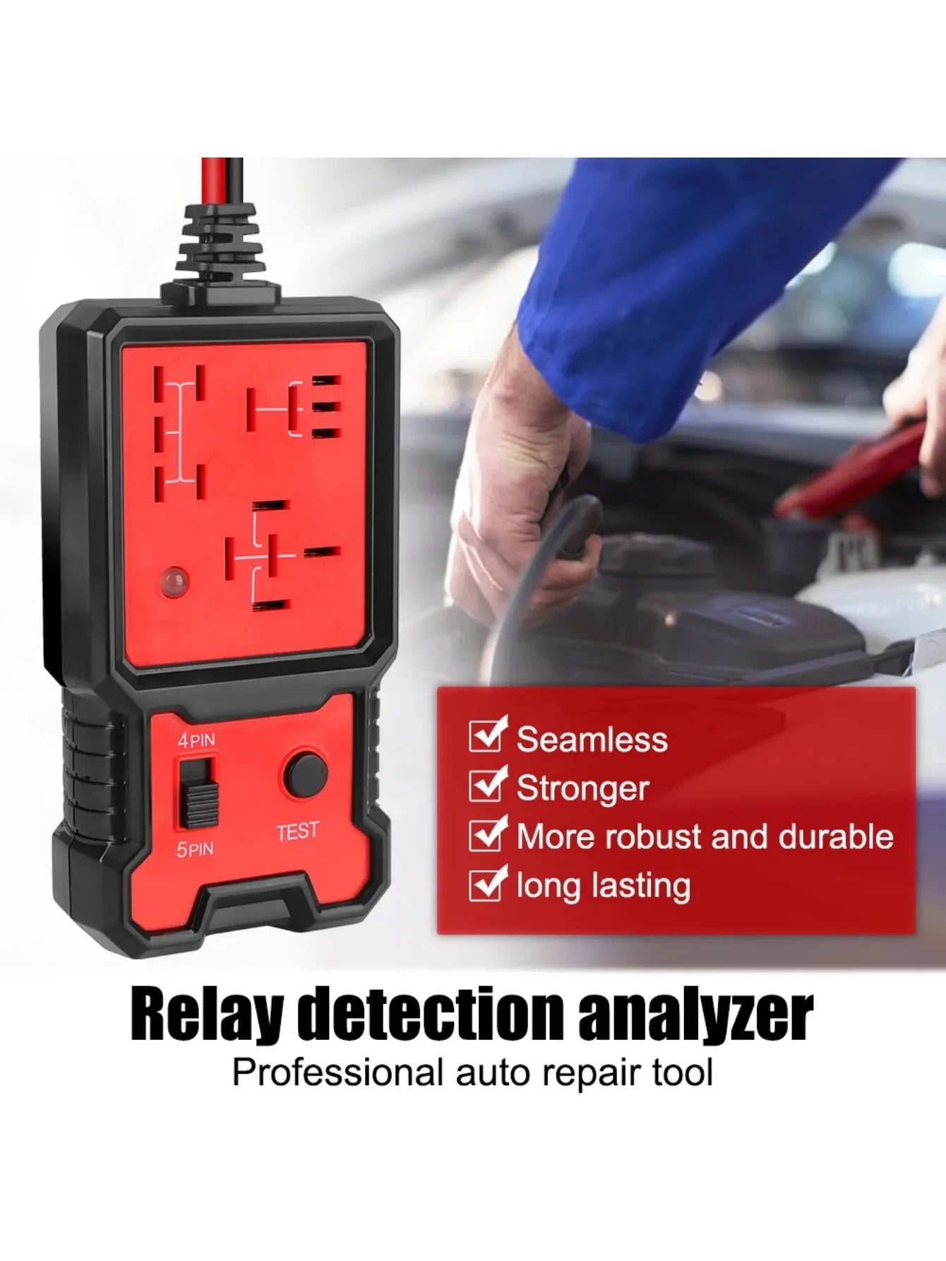12V Automotive Relay Tester & Battery Voltage Inspector LED Peaceful Pleasures Health and Wellness Default Title