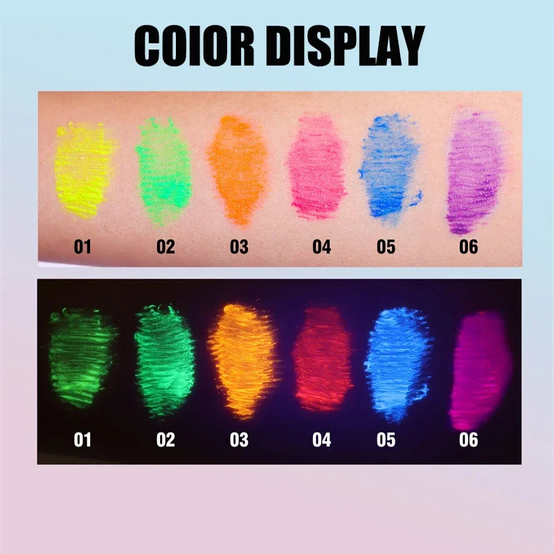 Neon Fluorescent Mascara – Waterproof, Fast Dry, Curling & Lengthening
