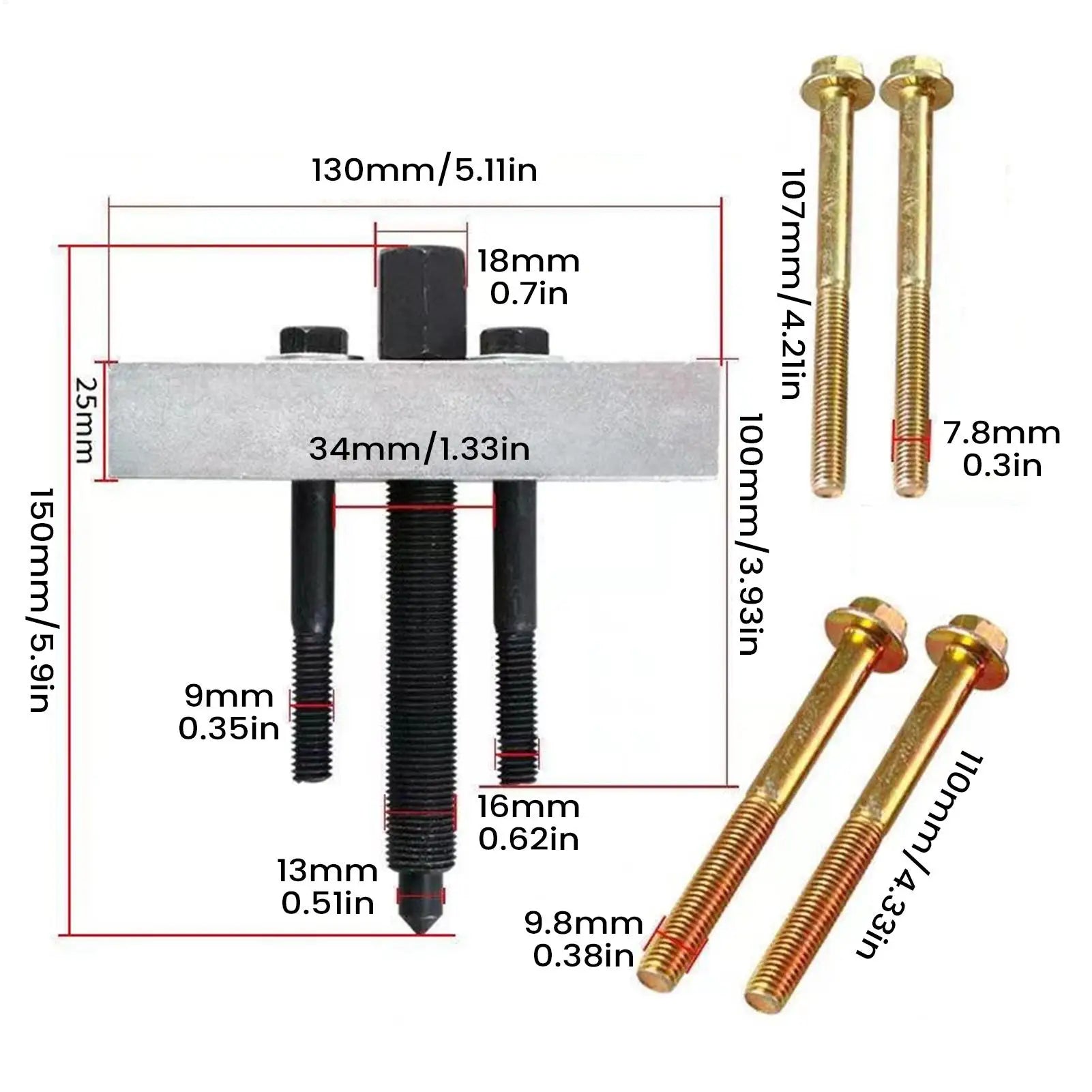 Car Crankshaft Belt Pulley Puller Removal Pulley Tool Fan Impeller Puller Motor Steering Wheel Puller Removal Tool For Auto tool Peaceful Pleasures Health and Wellness