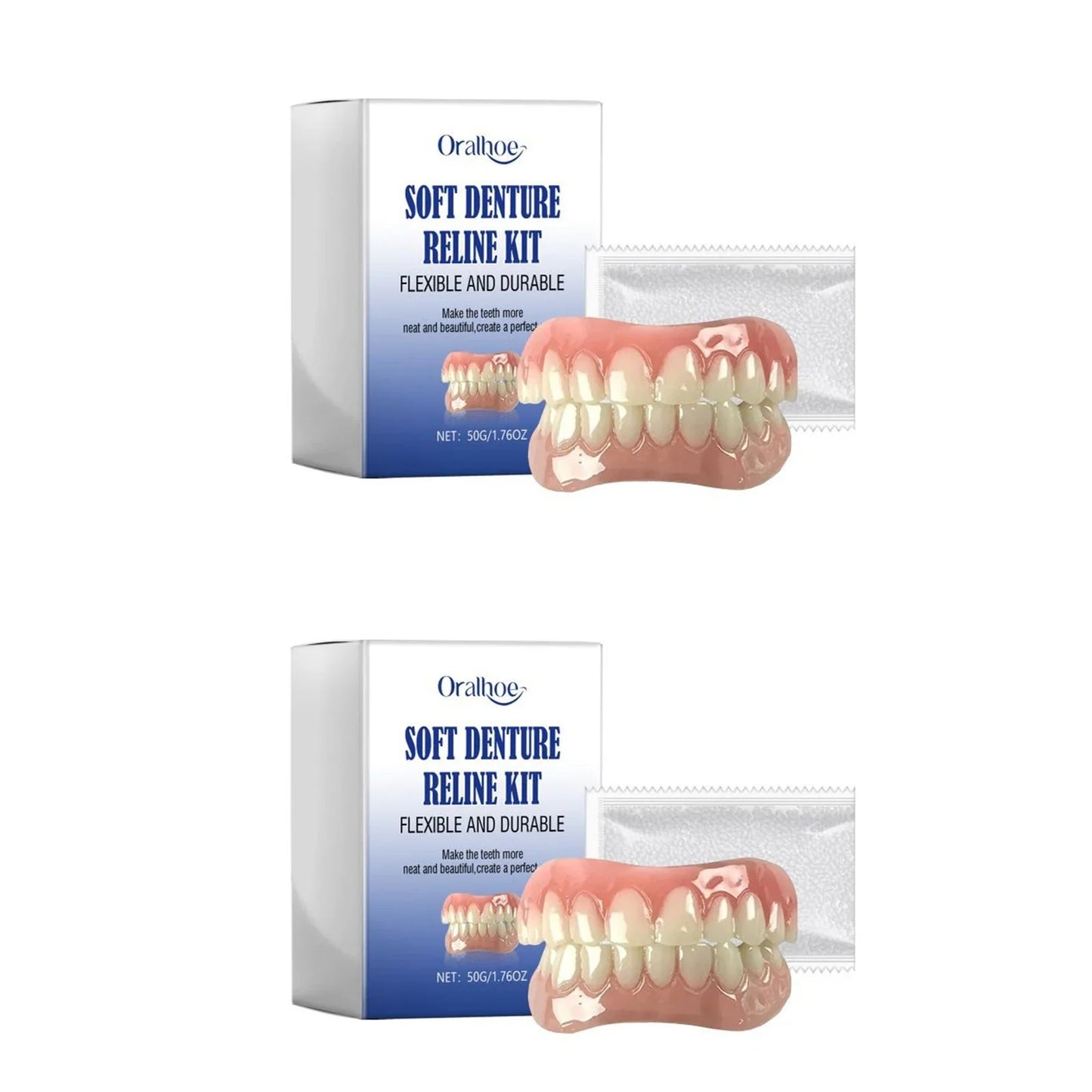 Oralhoe Soft Denture Reline Kit – Temporary Cosmetic Braces