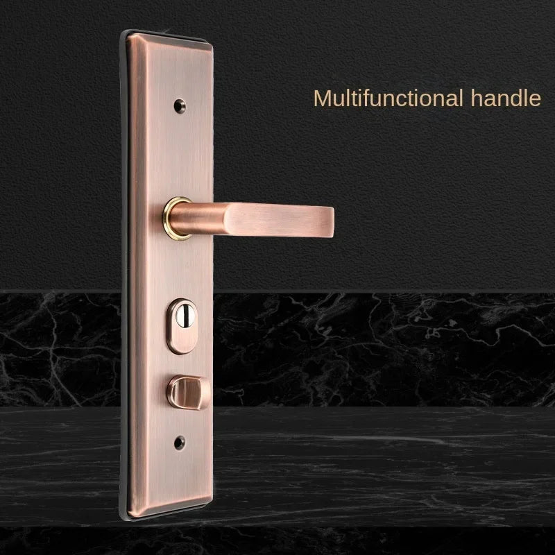 Anti-Theft Door Lock Set – Stainless Steel Handle & Keys
