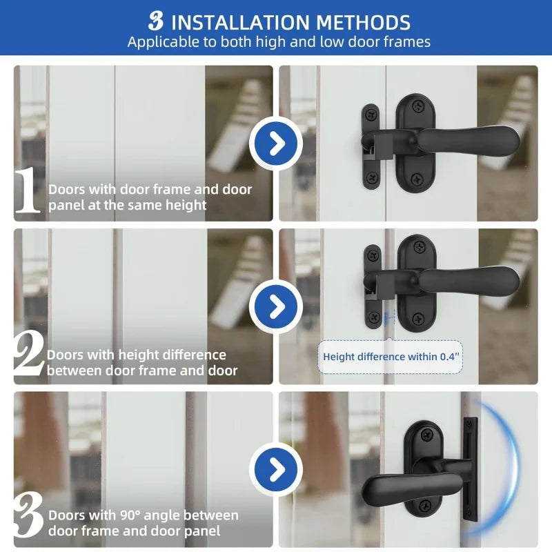 304 Stainless Steel Flip Latch Lock,Double Slot Door Bolts,Anti-Theft Locks,Gate Buckle for Windows Cabinets Barn Toilet Doors Peaceful Pleasures Health and Wellness