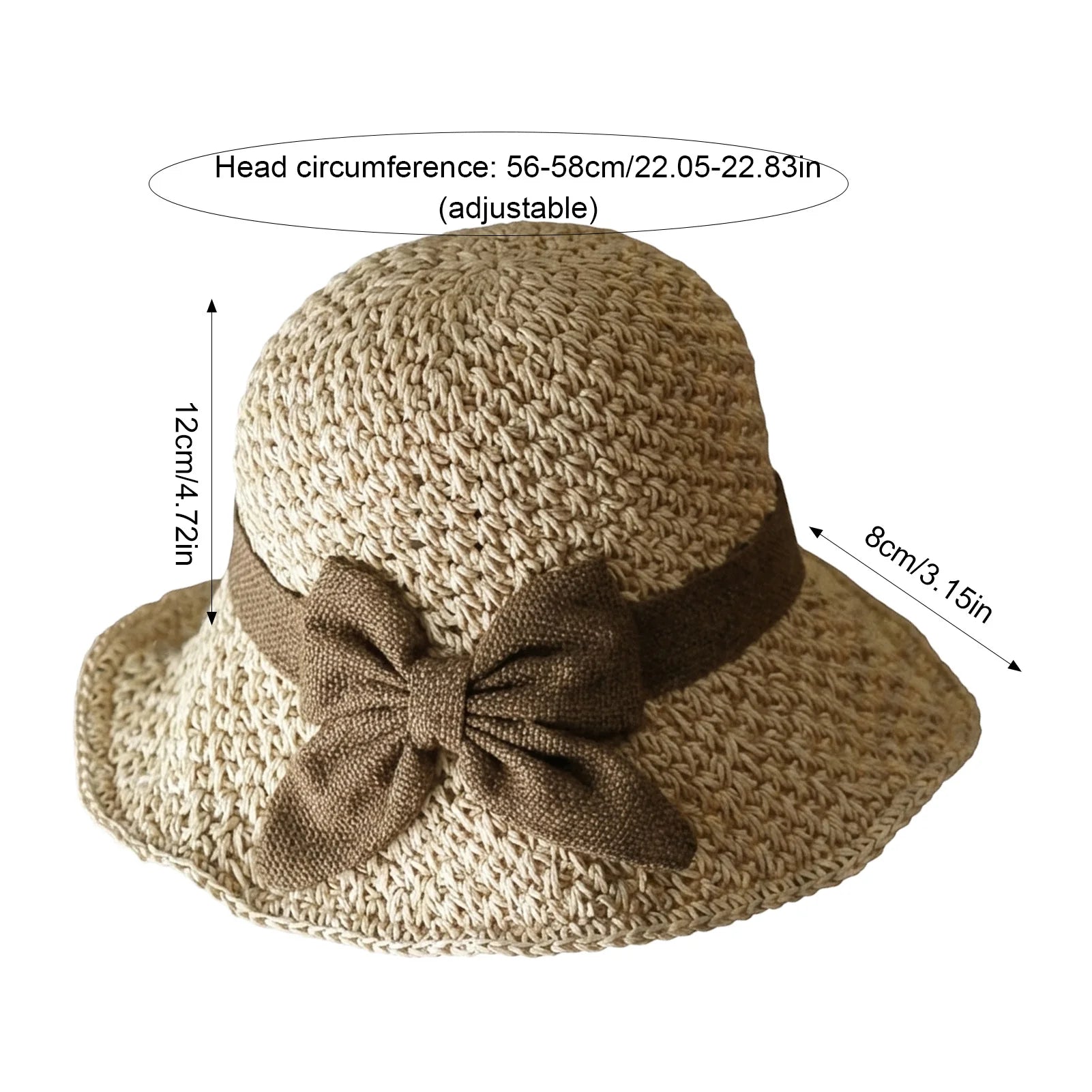 Women Summer Straw Sun Hat Wide Brim Foldable UV-Protection for Outdoor Activities Peaceful Pleasures Health and Wellness