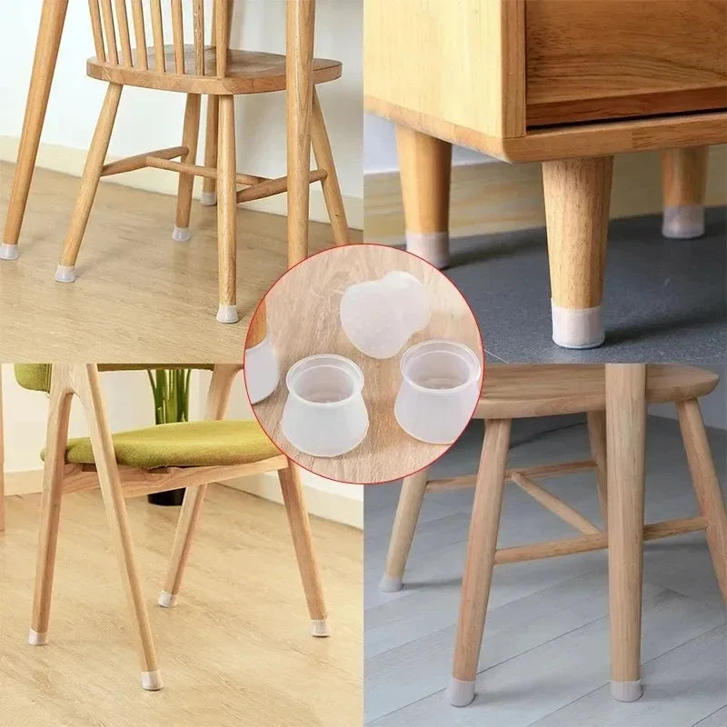 Silicone Chair Leg Caps – Non-Slip Floor Protectors 10–40 PCS