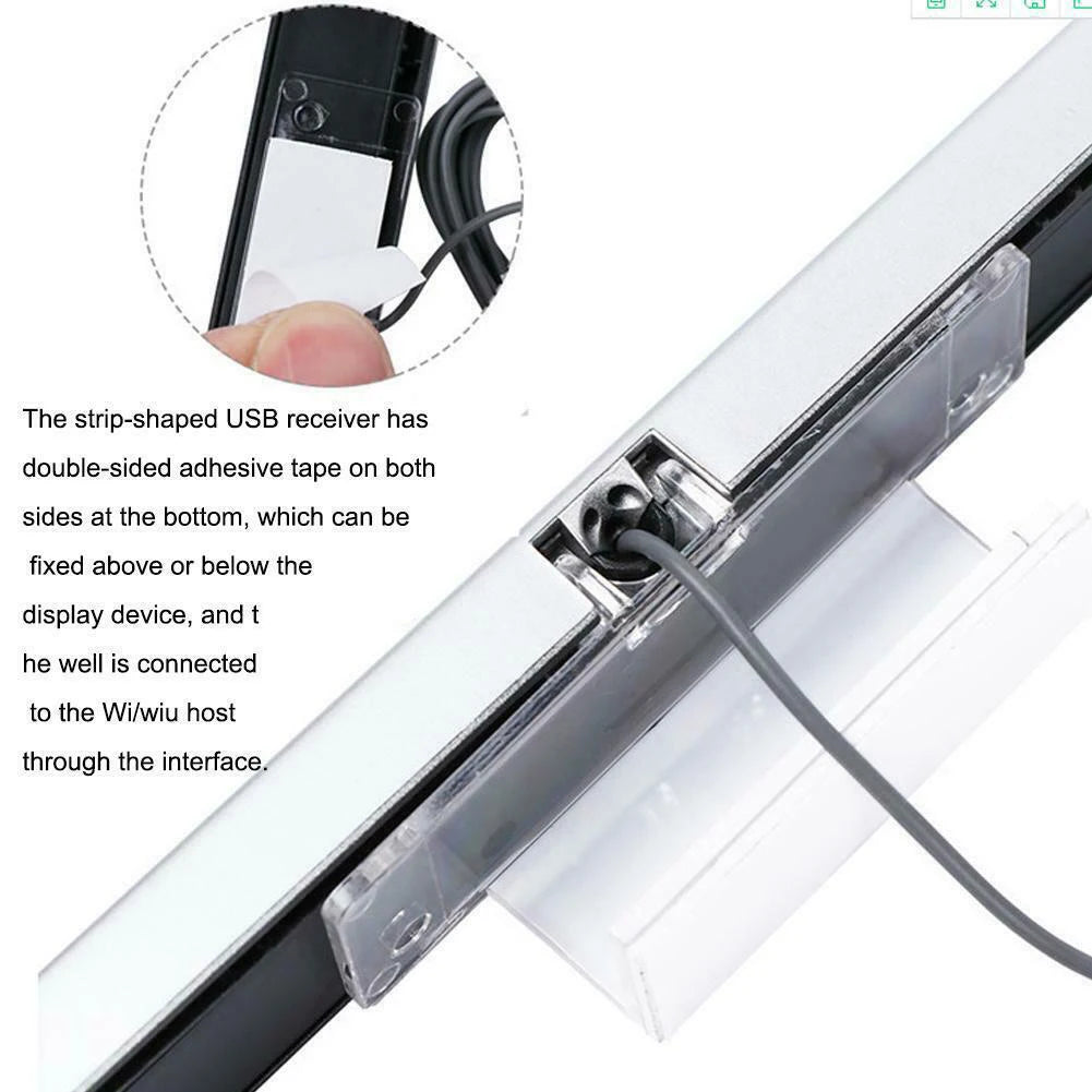 Wired USB Sensor Bar Replacement for Wii & Wii U Console Peaceful Pleasures Health and Wellness