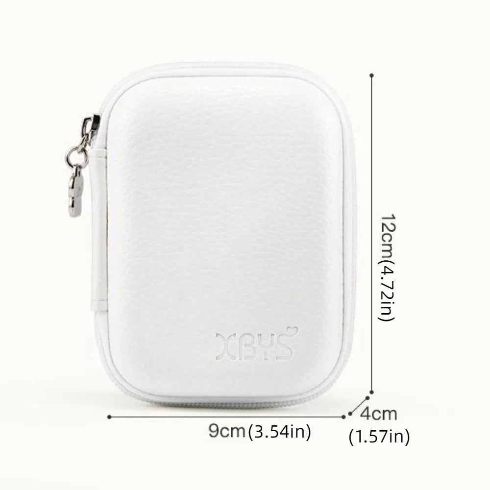 PU Leather Digital Camera Case Hard Shell Shockproof Cameras Storage Holder Earphone Data Waterproof Camera Carrying Bag SD Card Peaceful Pleasures Health and Wellness