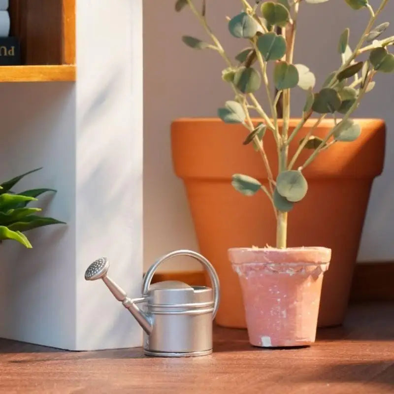 Miniature Watering Can Dollhouse Accessory – Safe PVC Garden Toy