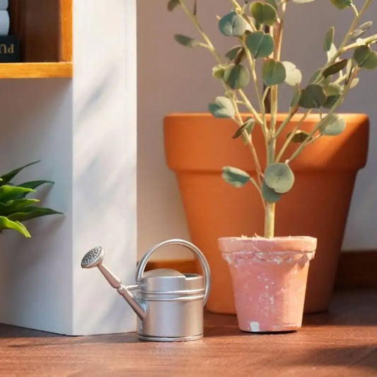 Miniature Watering Can Dollhouse Accessory – Safe PVC Garden Toy