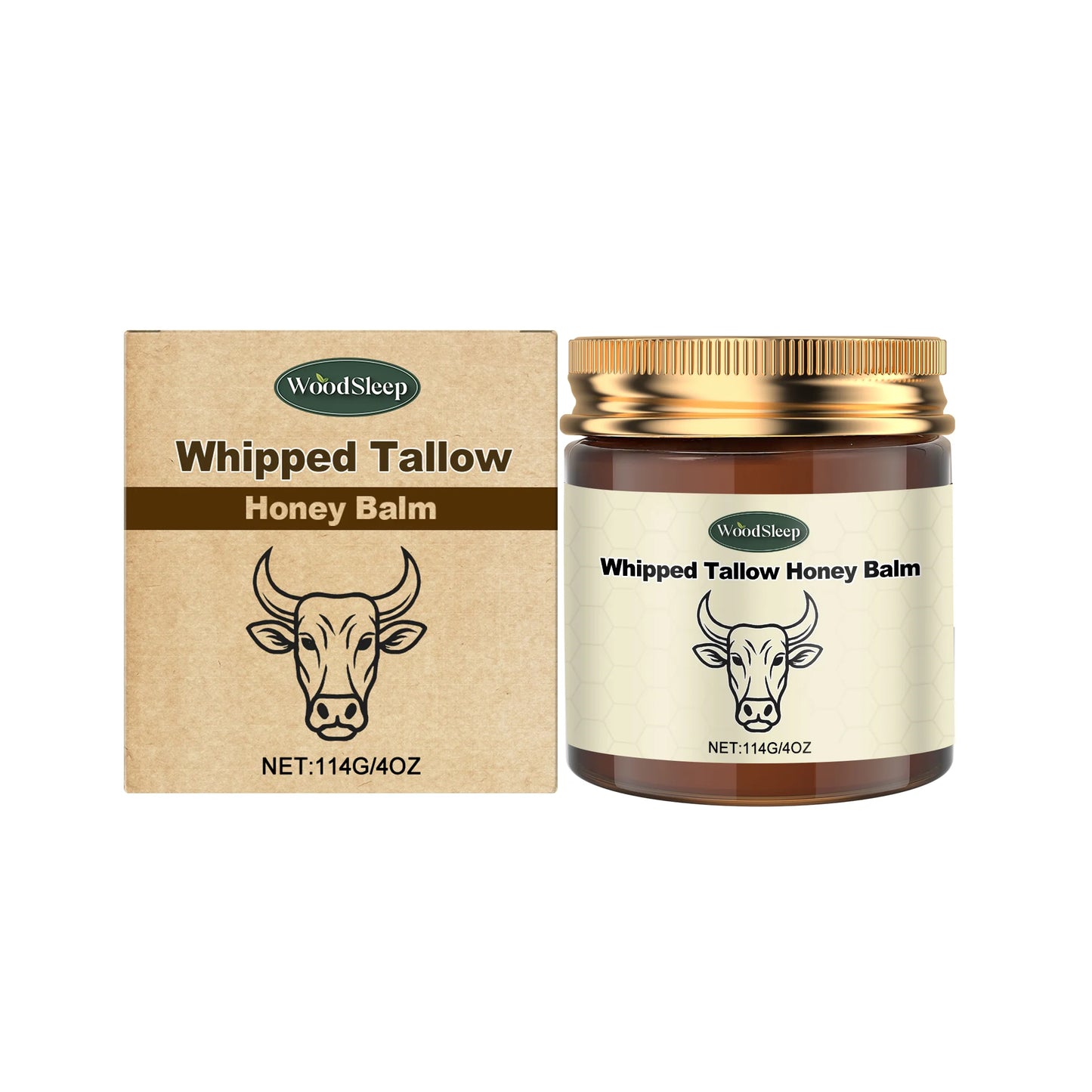 Whipped Beef Tallow Honey Balm | Anti-Aging Moisturizer 114g