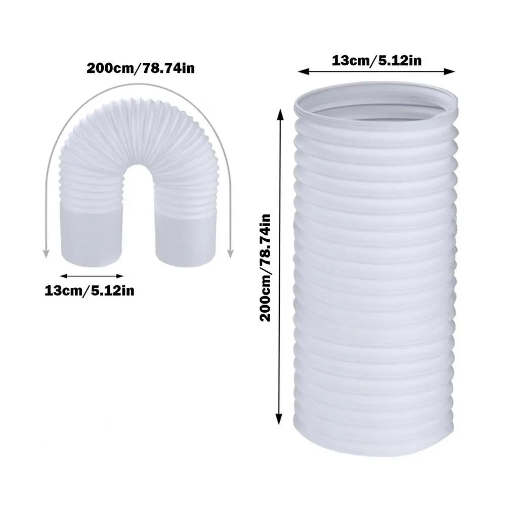 Portable Air Conditioner Exhaust Hose Flexible Conditioner Exhaust Hose Tube Portable Ac Vent Hose Replacement for Mobile AC Peaceful Pleasures Health and Wellness 130mm2 m